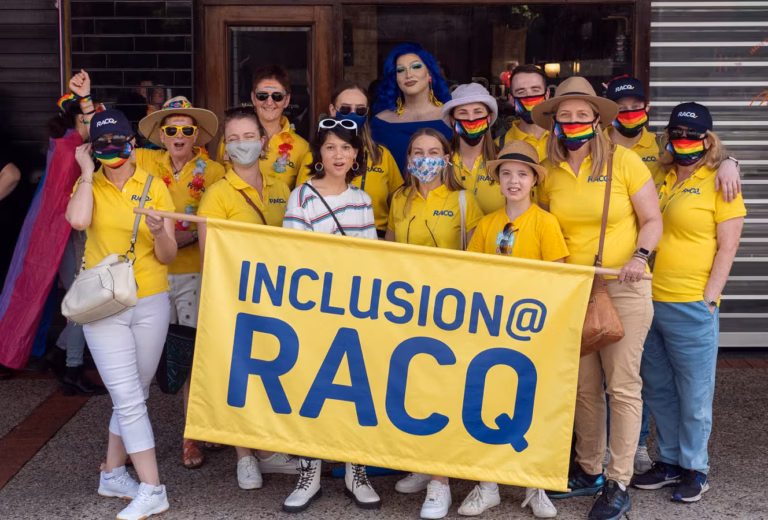 Brisbane Pride March 2021 – Rainbow Flags on Brunswick Street