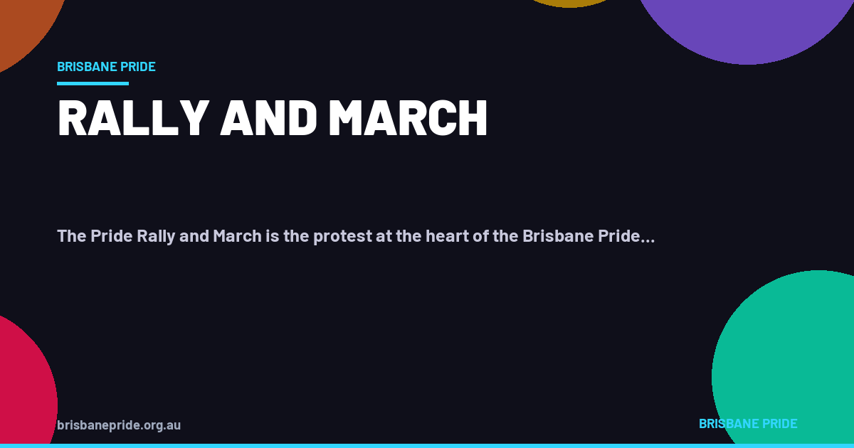 Brisbane Pride Rally and March